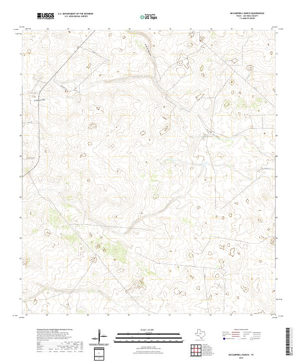 US Topo 7.5-minute map for McCampbell Ranch TX