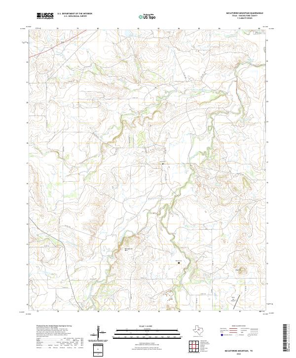 US Topo 7.5-minute map for McCathrine Mountain TX