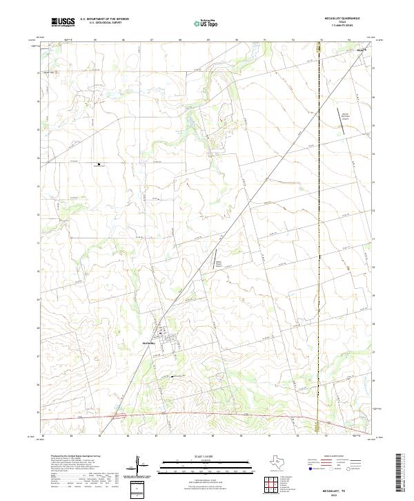 US Topo 7.5-minute map for McCaulley TX