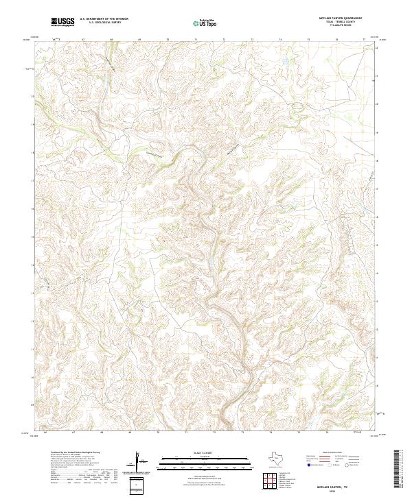 US Topo 7.5-minute map for McClain Canyon TX