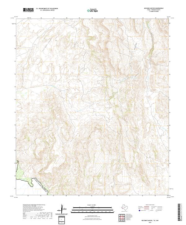 US Topo 7.5-minute map for McComb Canyon TXCHH