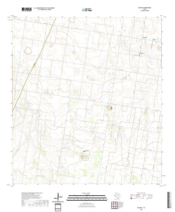 US Topo 7.5-minute map for McCook TX