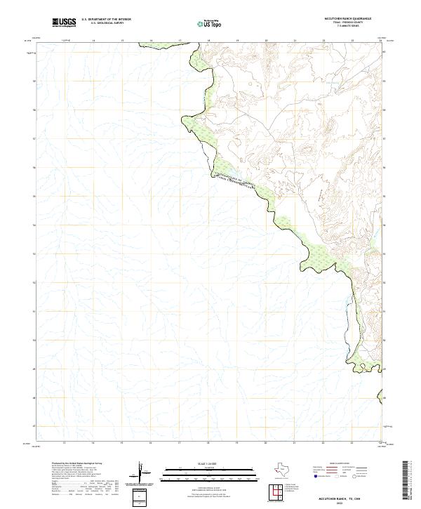 US Topo 7.5-minute map for McCutchen Ranch TXCHH
