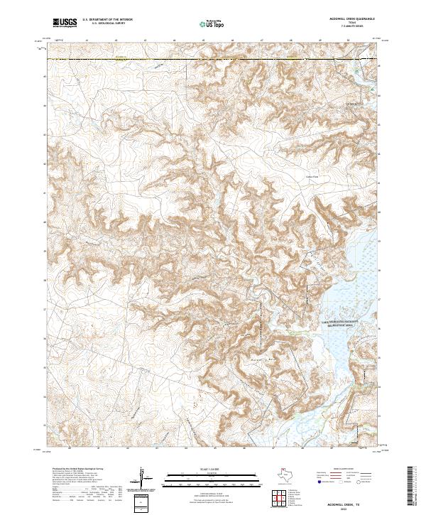 US Topo 7.5-minute map for McDowell Creek TX