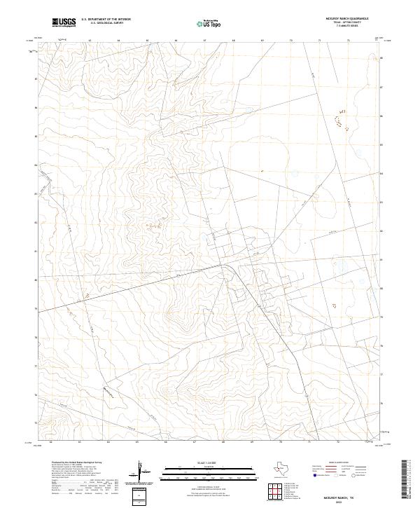 US Topo 7.5-minute map for McElroy Ranch TX