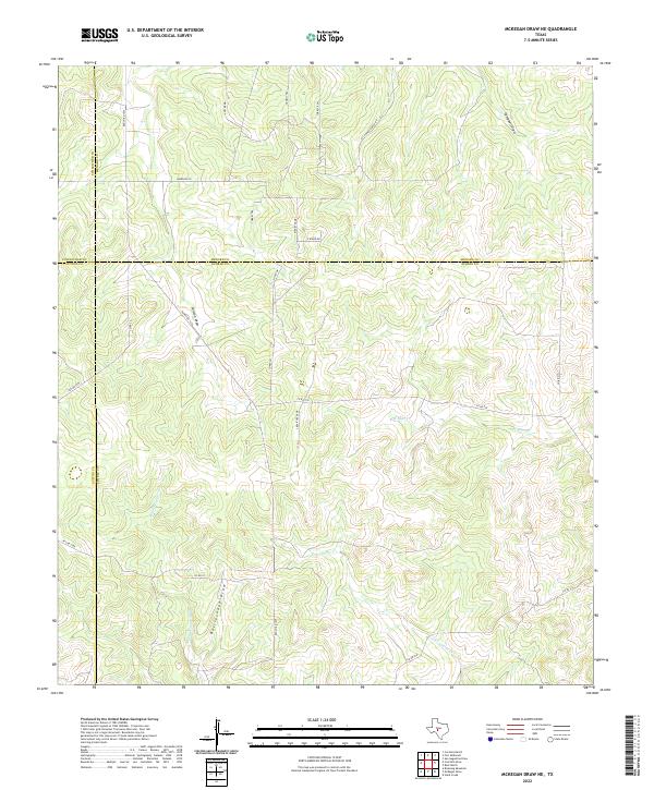 US Topo 7.5-minute map for McKegan Draw NE TX