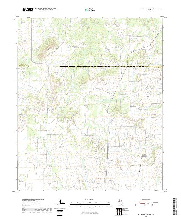 US Topo 7.5-minute map for McKenzie Mountains TX