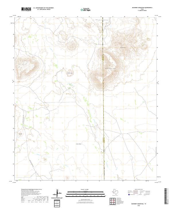 US Topo 7.5-minute map for McKinney Mountain TX