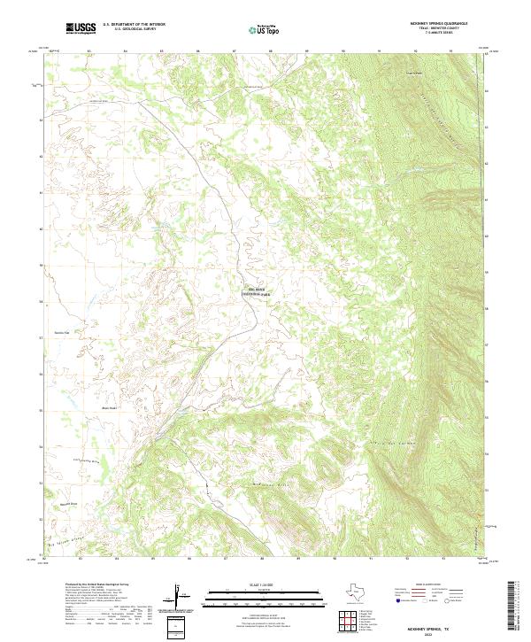 US Topo 7.5-minute map for McKinney Springs TX
