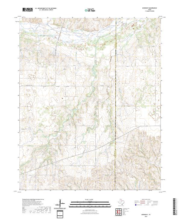 US Topo 7.5-minute map for McKnight TX