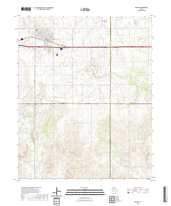 US Topo 7.5-minute map for McLean TX