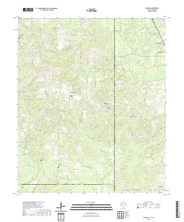 US Topo 7.5-minute map for McLeod TXLA