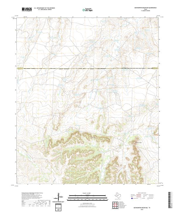 US Topo 7.5-minute map for McWhorter Mountain TX