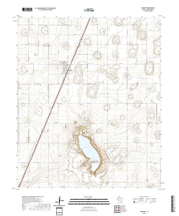 US Topo 7.5-minute map for Meadow TX