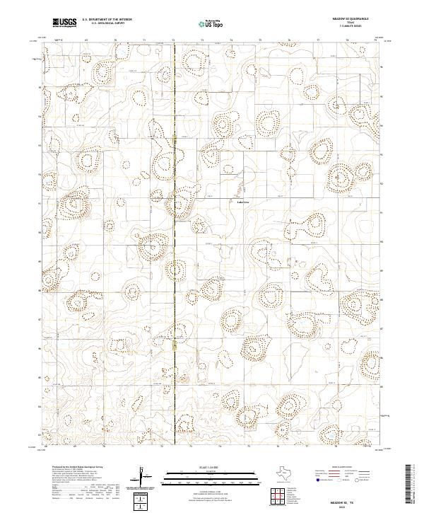 US Topo 7.5-minute map for Meadow SE TX