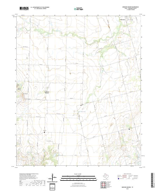 US Topo 7.5-minute map for Medicine Mound TX