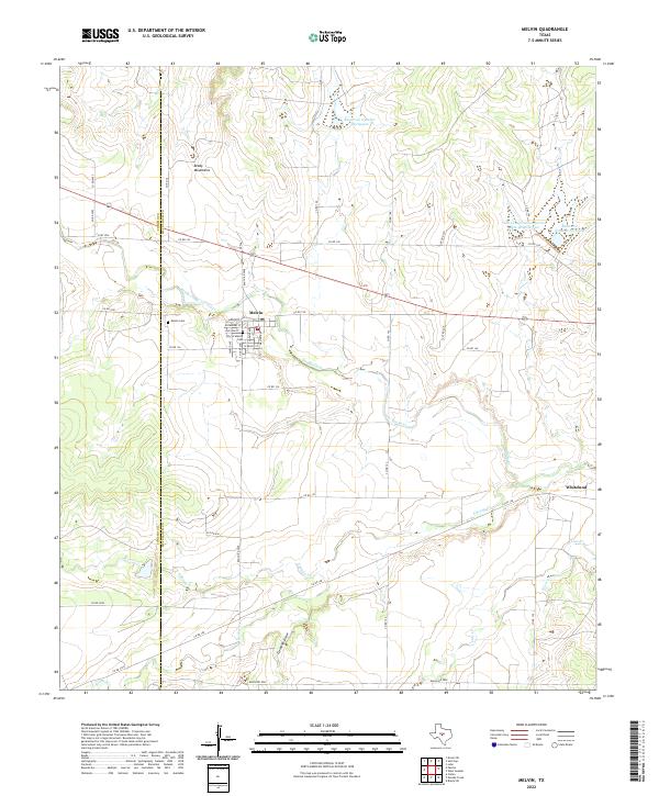 US Topo 7.5-minute map for Melvin TX
