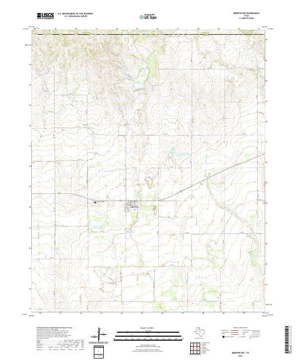 US Topo 7.5-minute map for Memphis NW TX