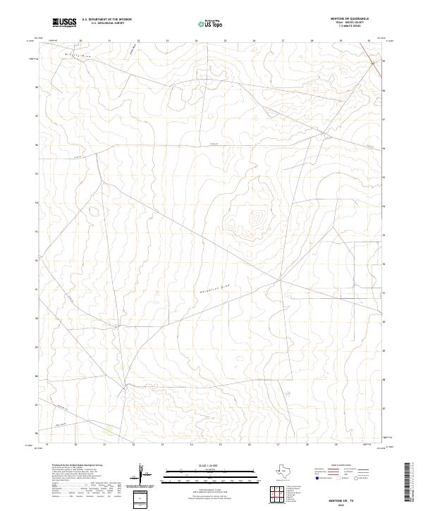 US Topo 7.5-minute map for Mentone SW TX