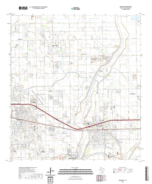 US Topo 7.5-minute map for Mercedes TX