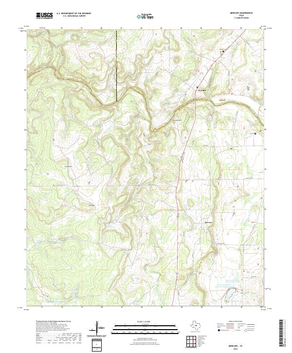 US Topo 7.5-minute map for Mercury TX