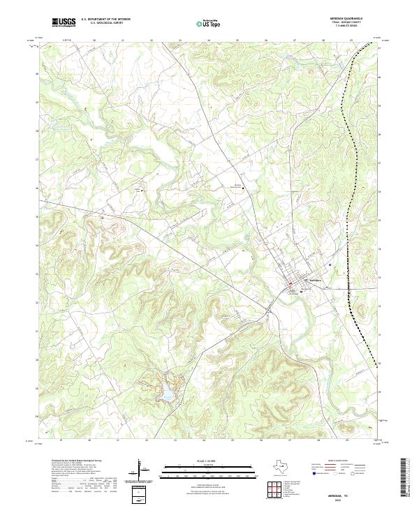 US Topo 7.5-minute map for Meridian TX