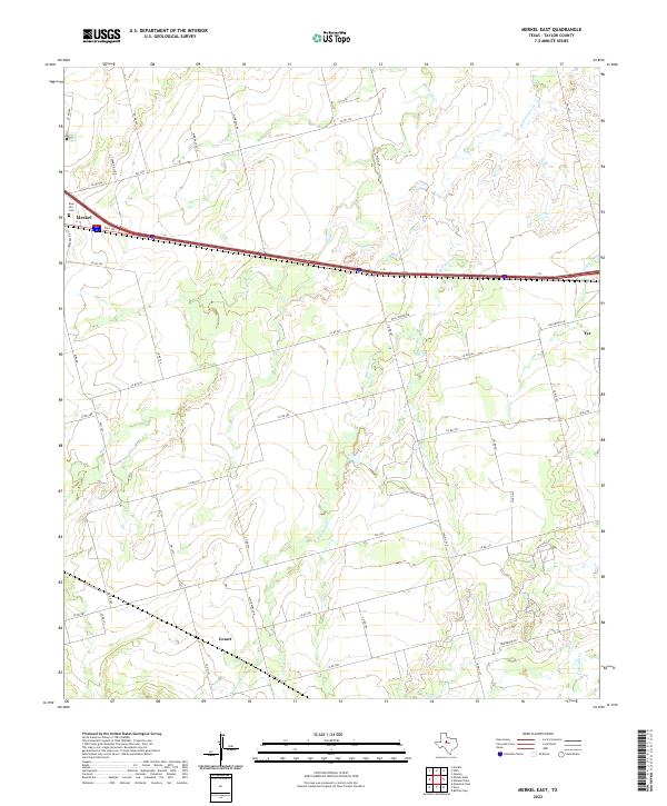 US Topo 7.5-minute map for Merkel East TX