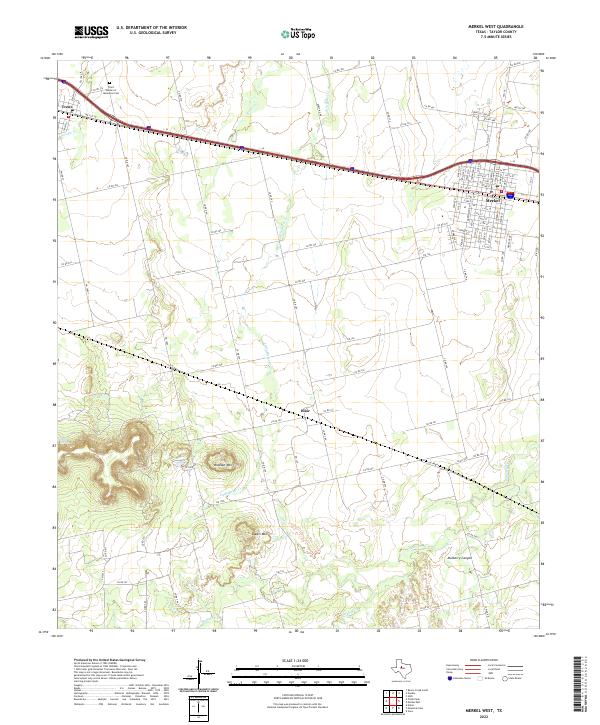 US Topo 7.5-minute map for Merkel West TX