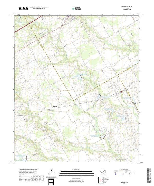 US Topo 7.5-minute map for Mertens TX