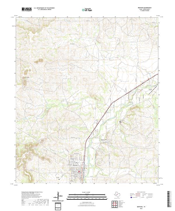US Topo 7.5-minute map for Mertzon TX