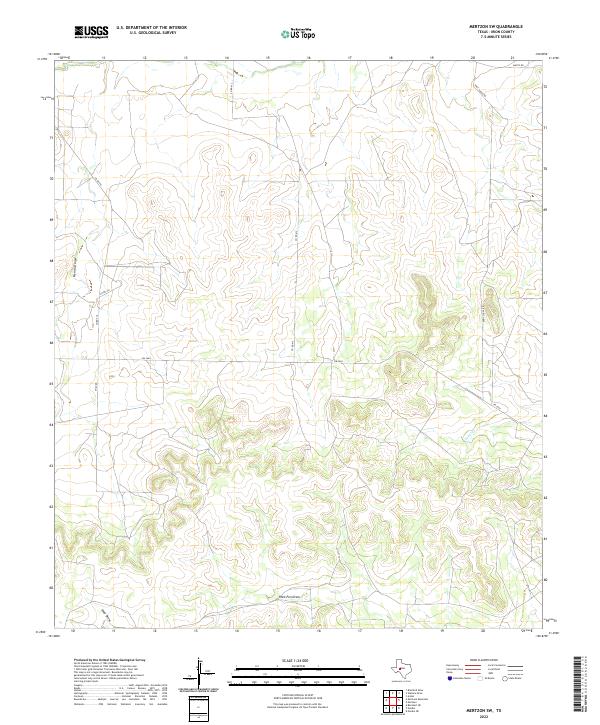 US Topo 7.5-minute map for Mertzon SW TX