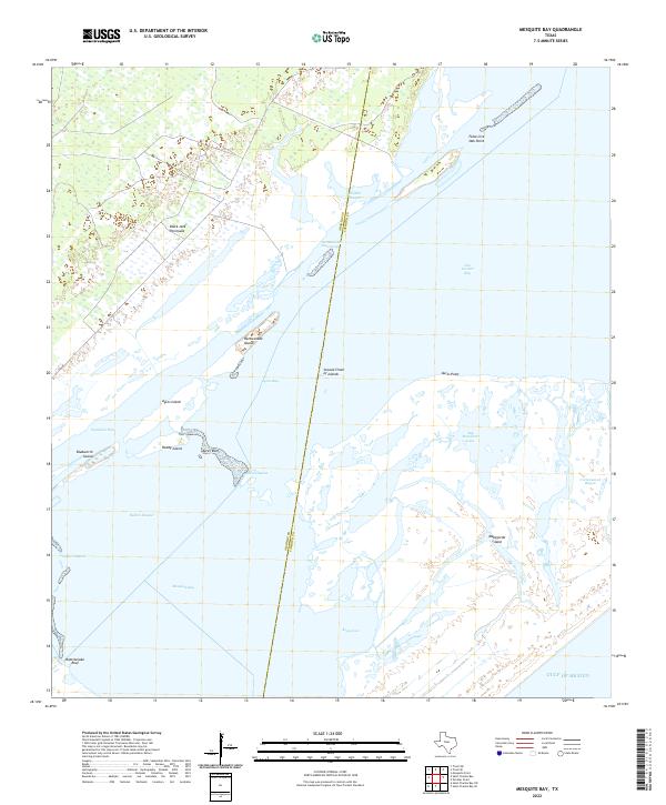 US Topo 7.5-minute map for Mesquite Bay TX