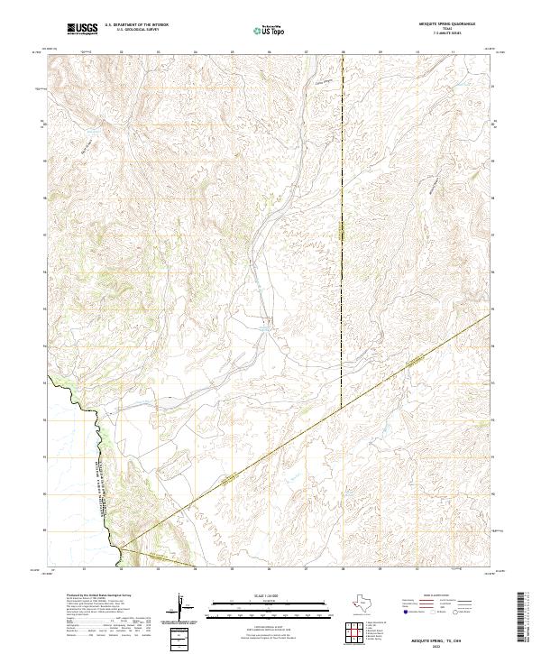 US Topo 7.5-minute map for Mesquite Spring TXCHH