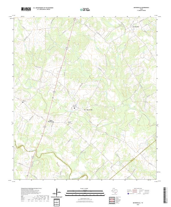 US Topo 7.5-minute map for Meyersville TX