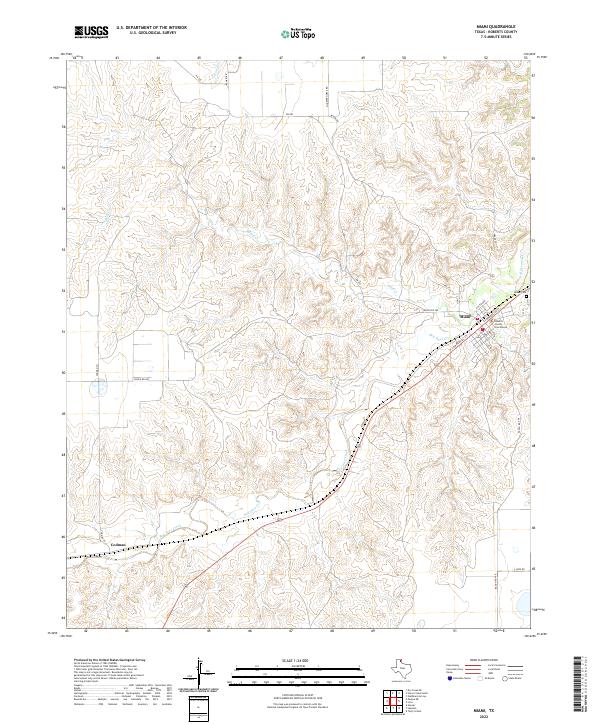 US Topo 7.5-minute map for Miami TX