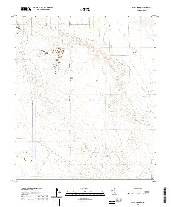 US Topo 7.5-minute map for Mickey Draw East TX