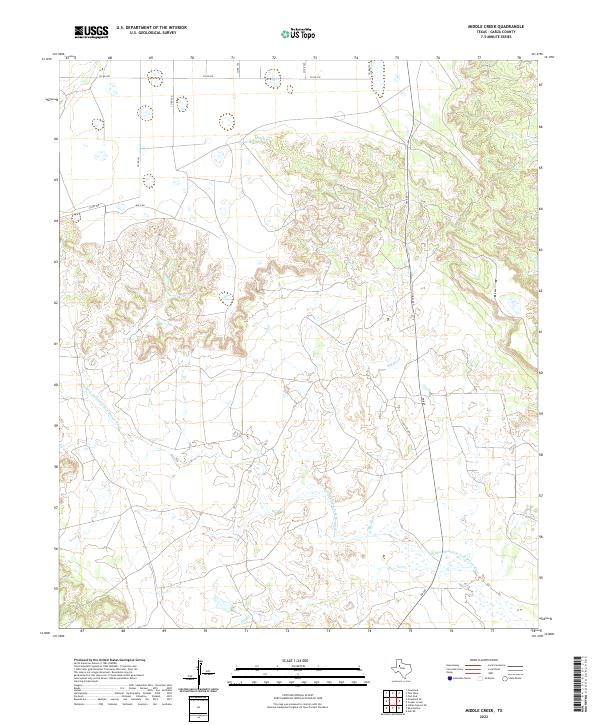 US Topo 7.5-minute map for Middle Creek TX
