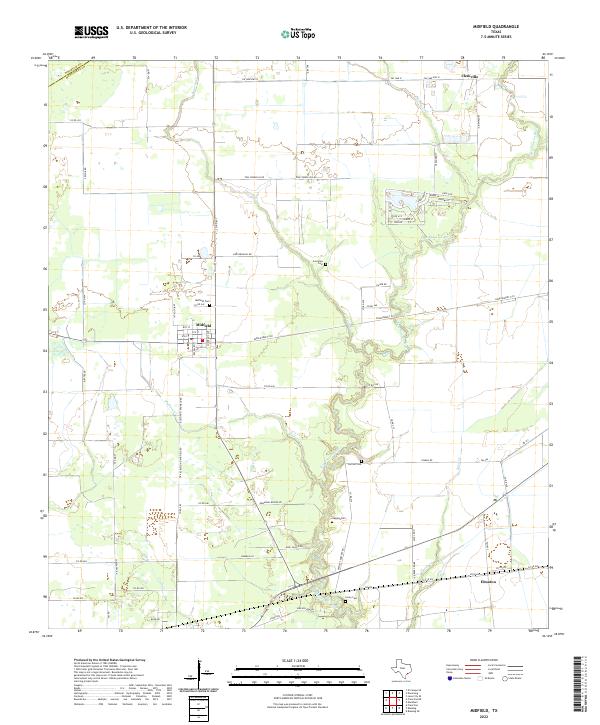 US Topo 7.5-minute map for Midfield TX