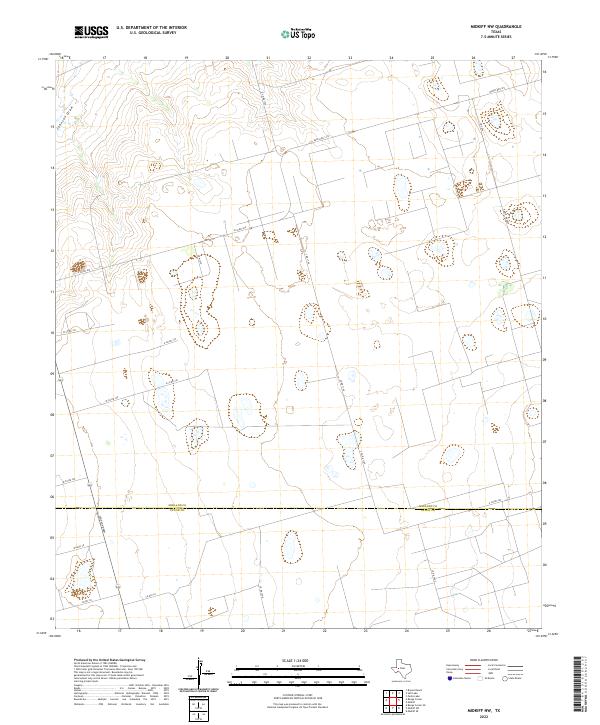 US Topo 7.5-minute map for Midkiff NW TX