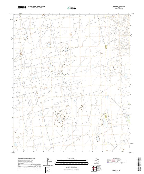 US Topo 7.5-minute map for Midkiff SE TX