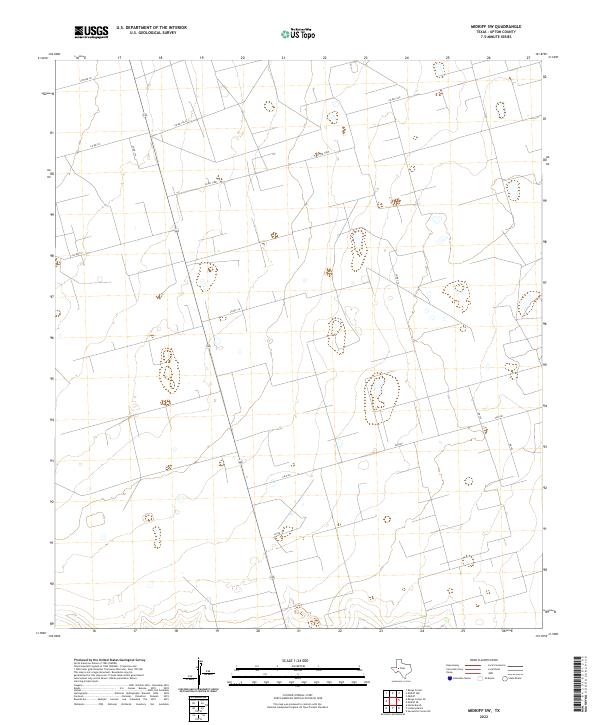 US Topo 7.5-minute map for Midkiff SW TX