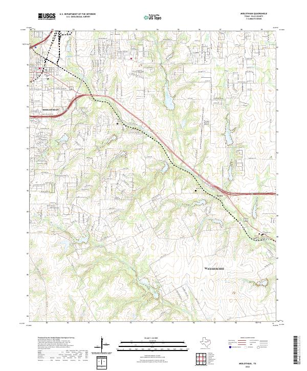 US Topo 7.5-minute map for Midlothian TX