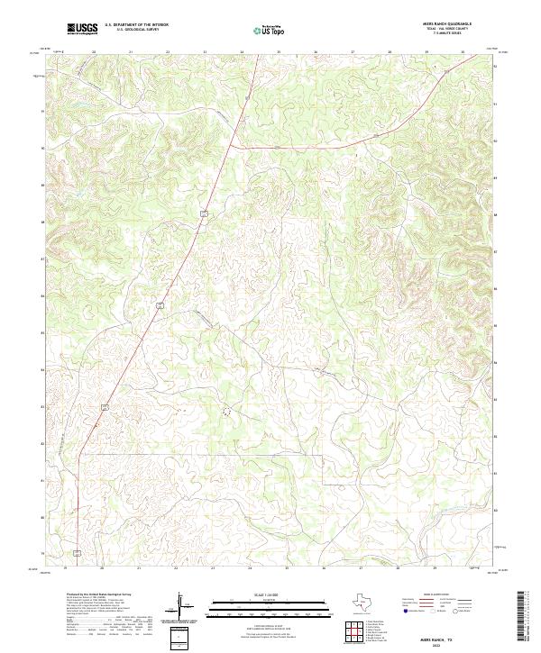 US Topo 7.5-minute map for Miers Ranch TX