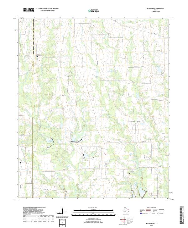 US Topo 7.5-minute map for Miller Grove TX