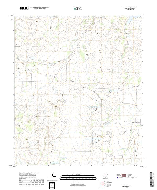 US Topo 7.5-minute map for Millersview TX
