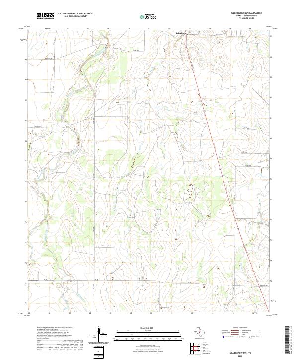 US Topo 7.5-minute map for Millersview NW TX