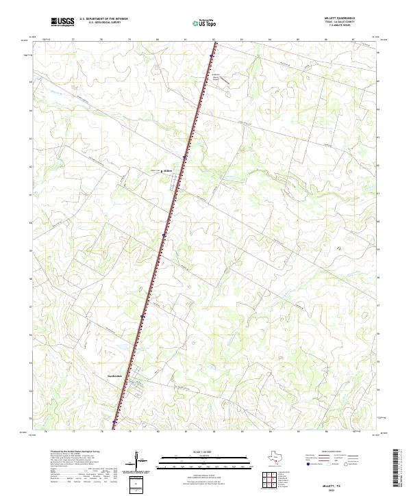 US Topo 7.5-minute map for Millett TX