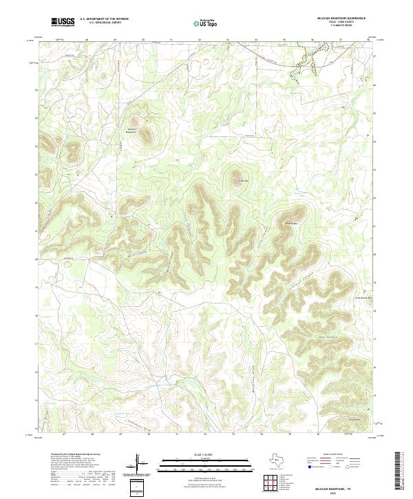 US Topo 7.5-minute map for Millican Mountains TX