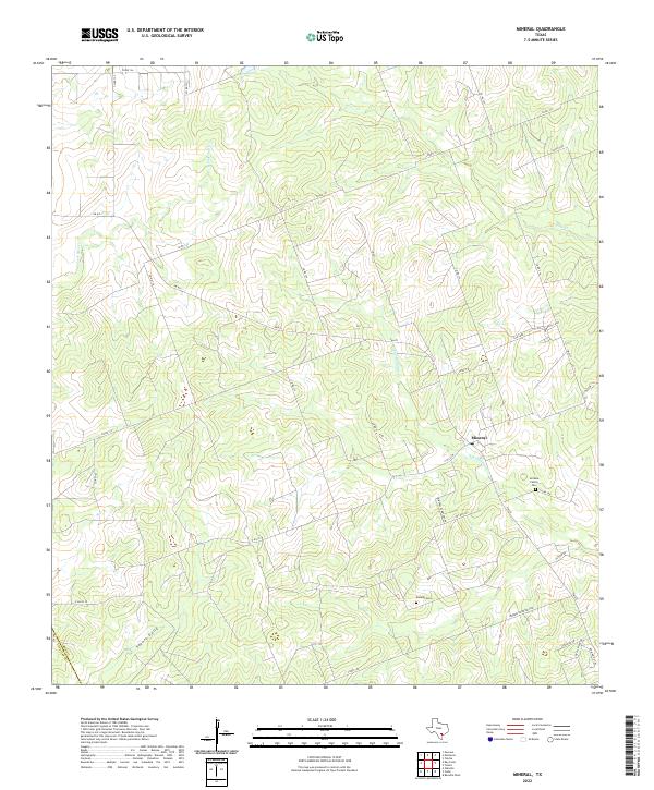 US Topo 7.5-minute map for Mineral TX