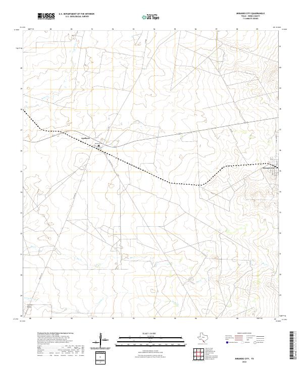 US Topo 7.5-minute map for Mirando City TX